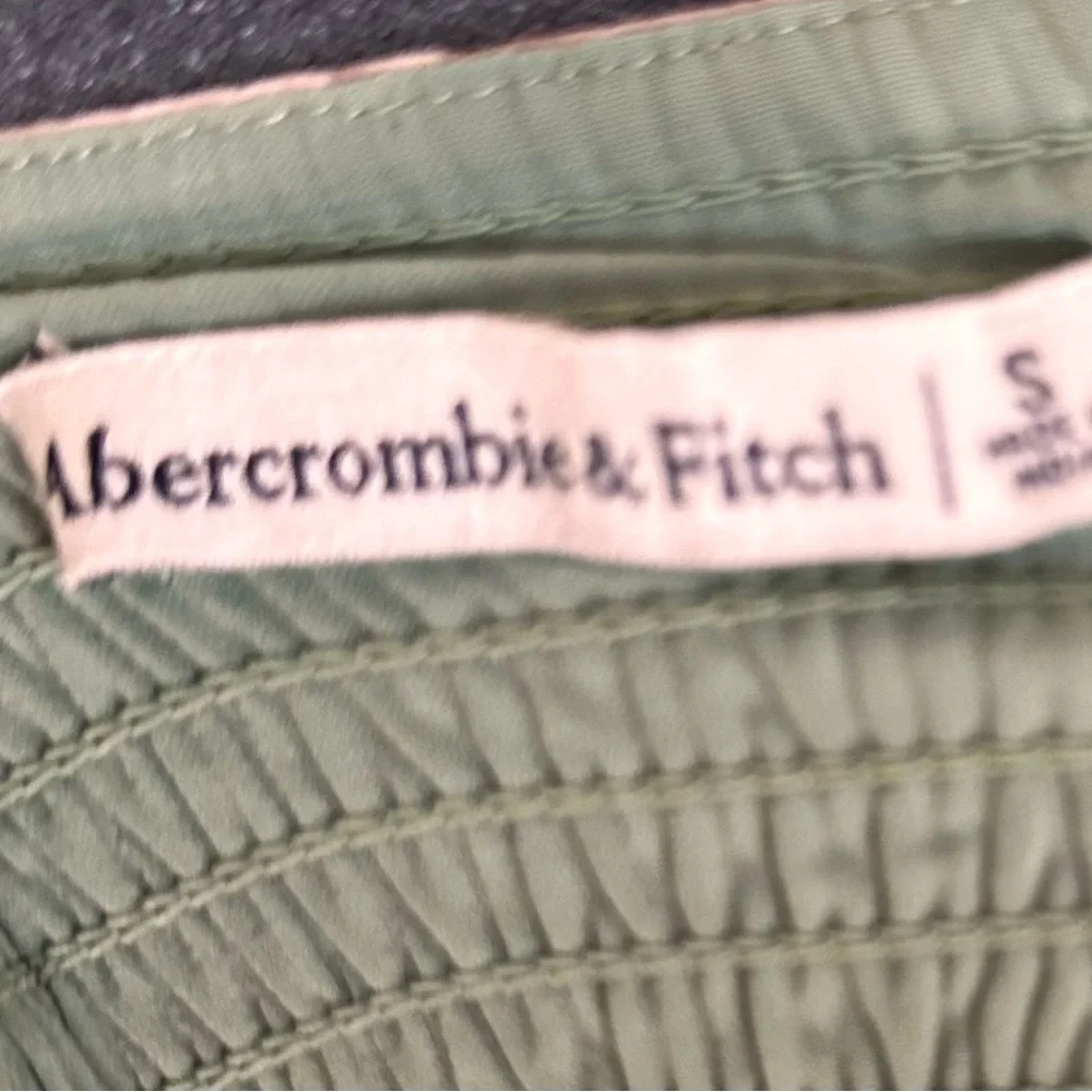 Abercrombie & Fitch Olive Floral Maxi Dress | Size S | Spaghetti Straps - Picture 6 of 6